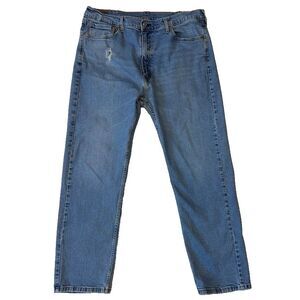 Levi's 505 Mens Regular Fit Straight Leg Blue Jeans, 38x30 (measures 36x28)